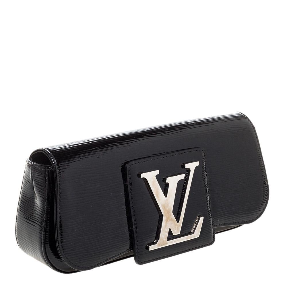 Women's Louis Vuitton Black Electric Epi Leather Sobe Clutch