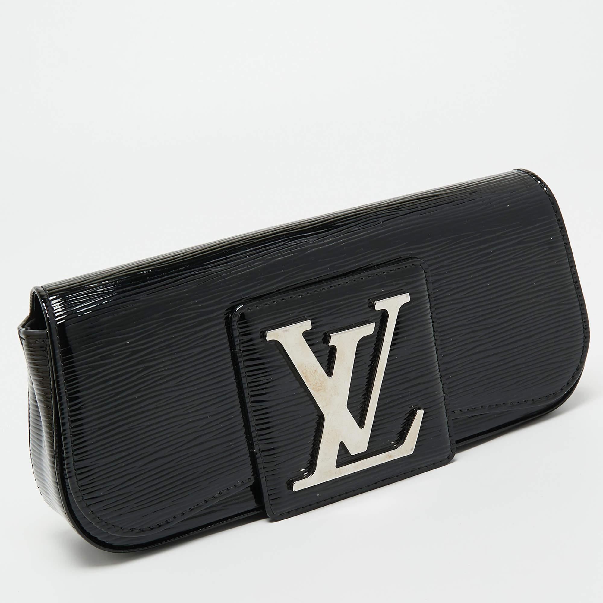 Women's Louis Vuitton Black Electric Epi Leather Sobe Clutch For Sale