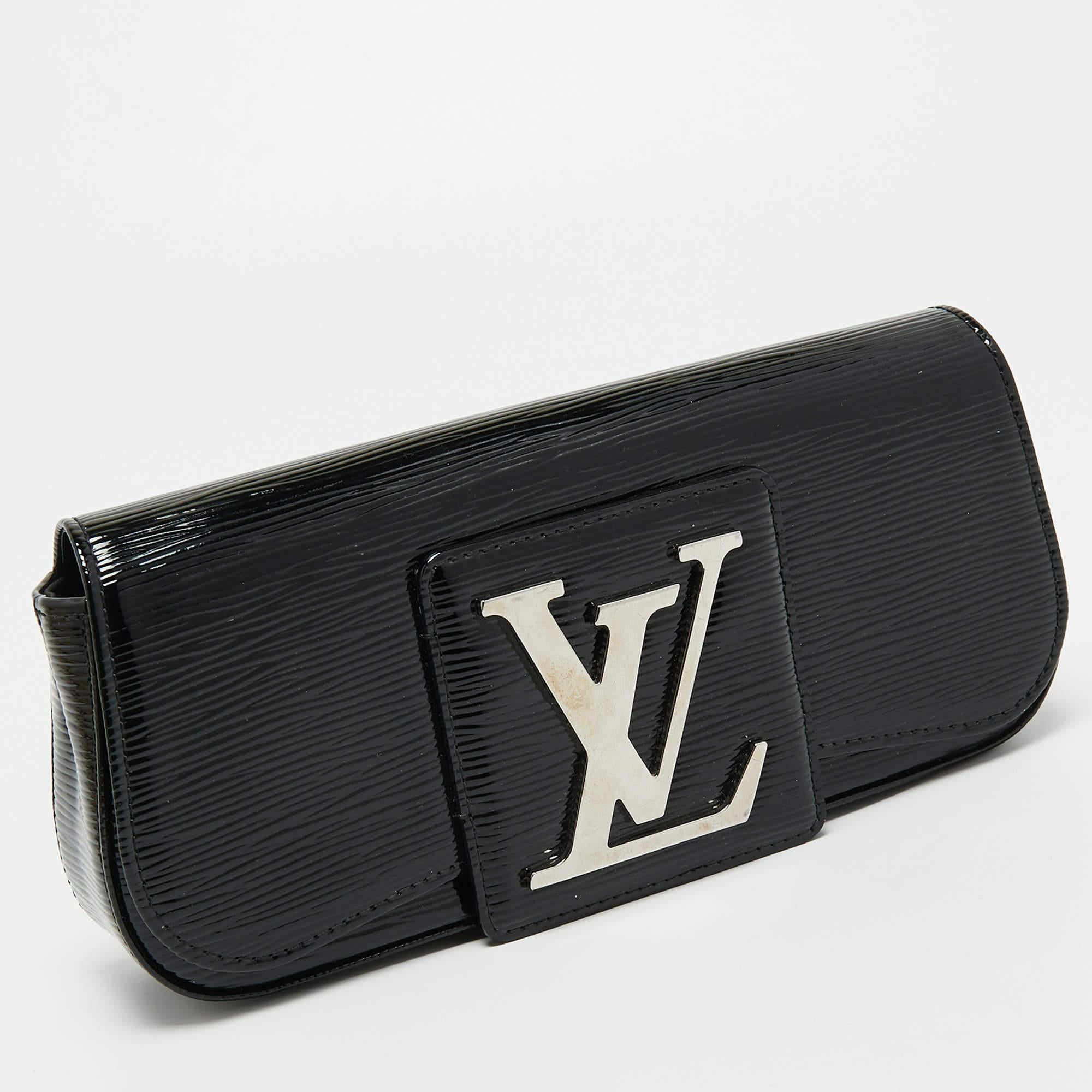 Women's Louis Vuitton Black Electric Epi Leather Sobe Clutch