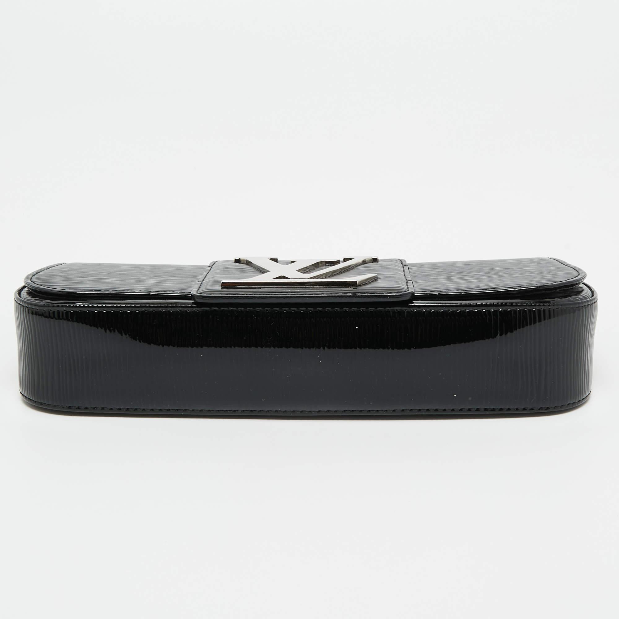 Louis Vuitton Black Electric Epi Leather Sobe Clutch For Sale 1