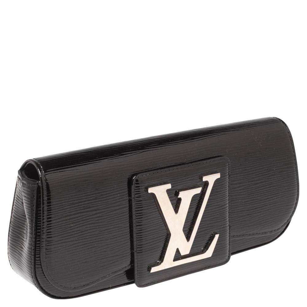 Louis Vuitton Black Electric Epi Leather Sobe Clutch 4