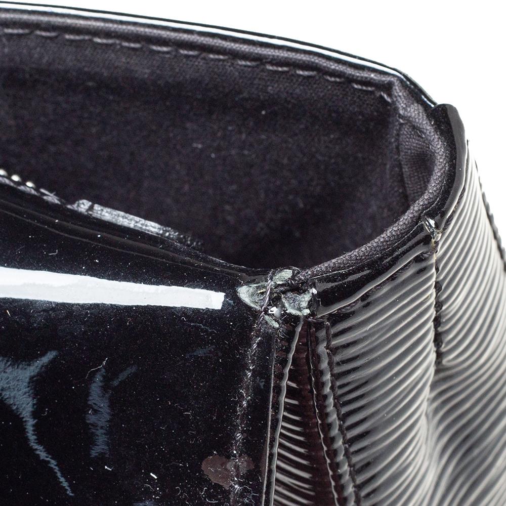  Louis Vuitton Black Electric Epi Leather Sobe Clutch 2