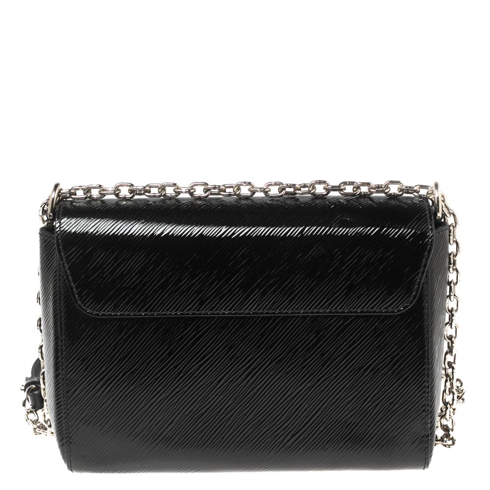 Women's Louis Vuitton Black Electric Epi Leather Twist MM Bag
