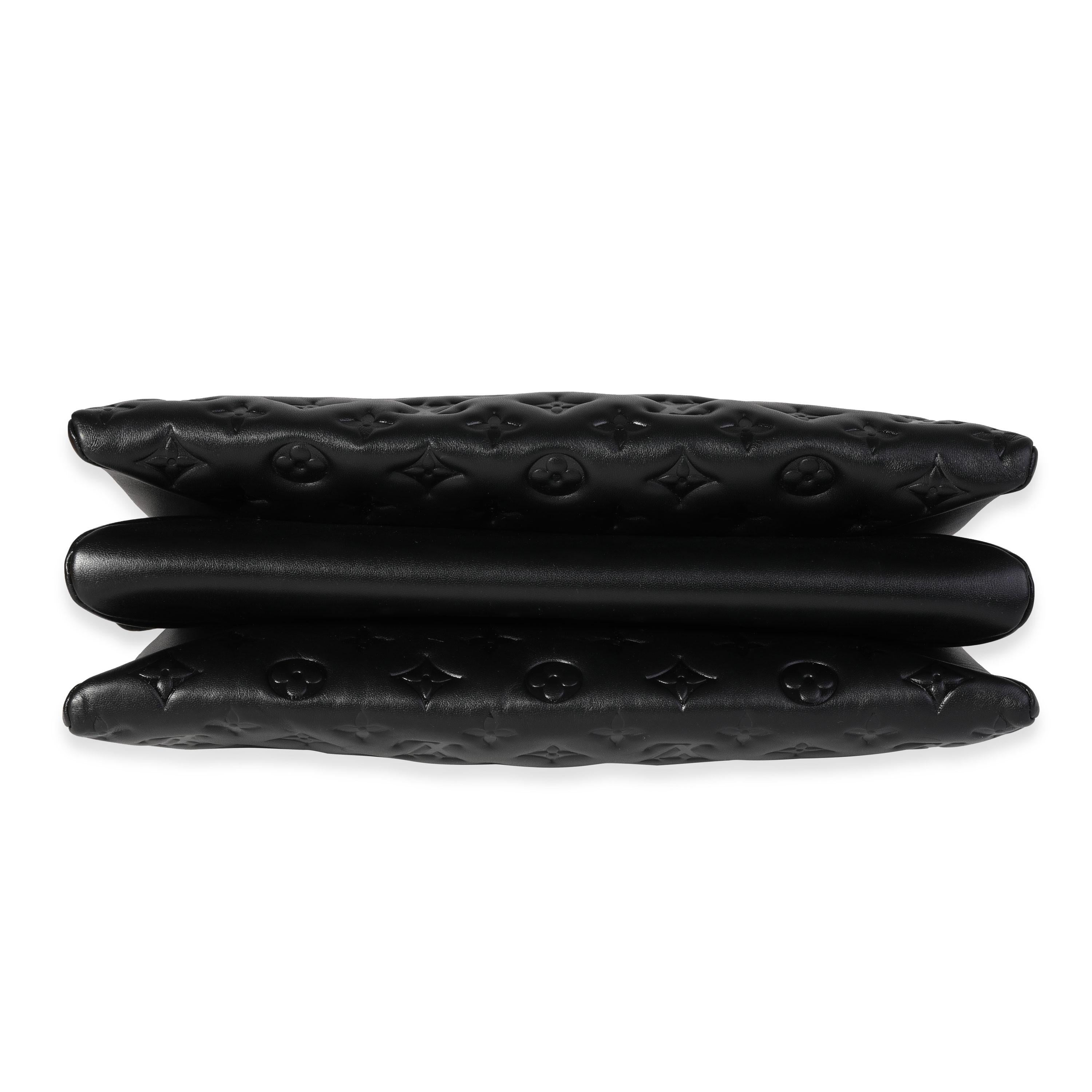 Louis Vuitton Black Embossed Lambskin Coussin MM 1