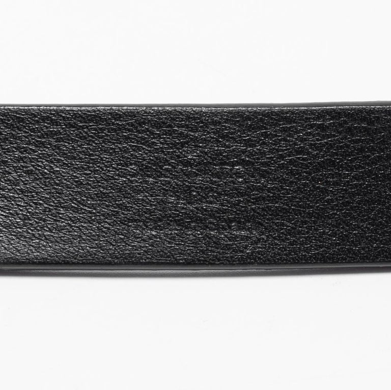 Louis Vuitton Black Embossed Leather LV Initiales Belt 75CM at