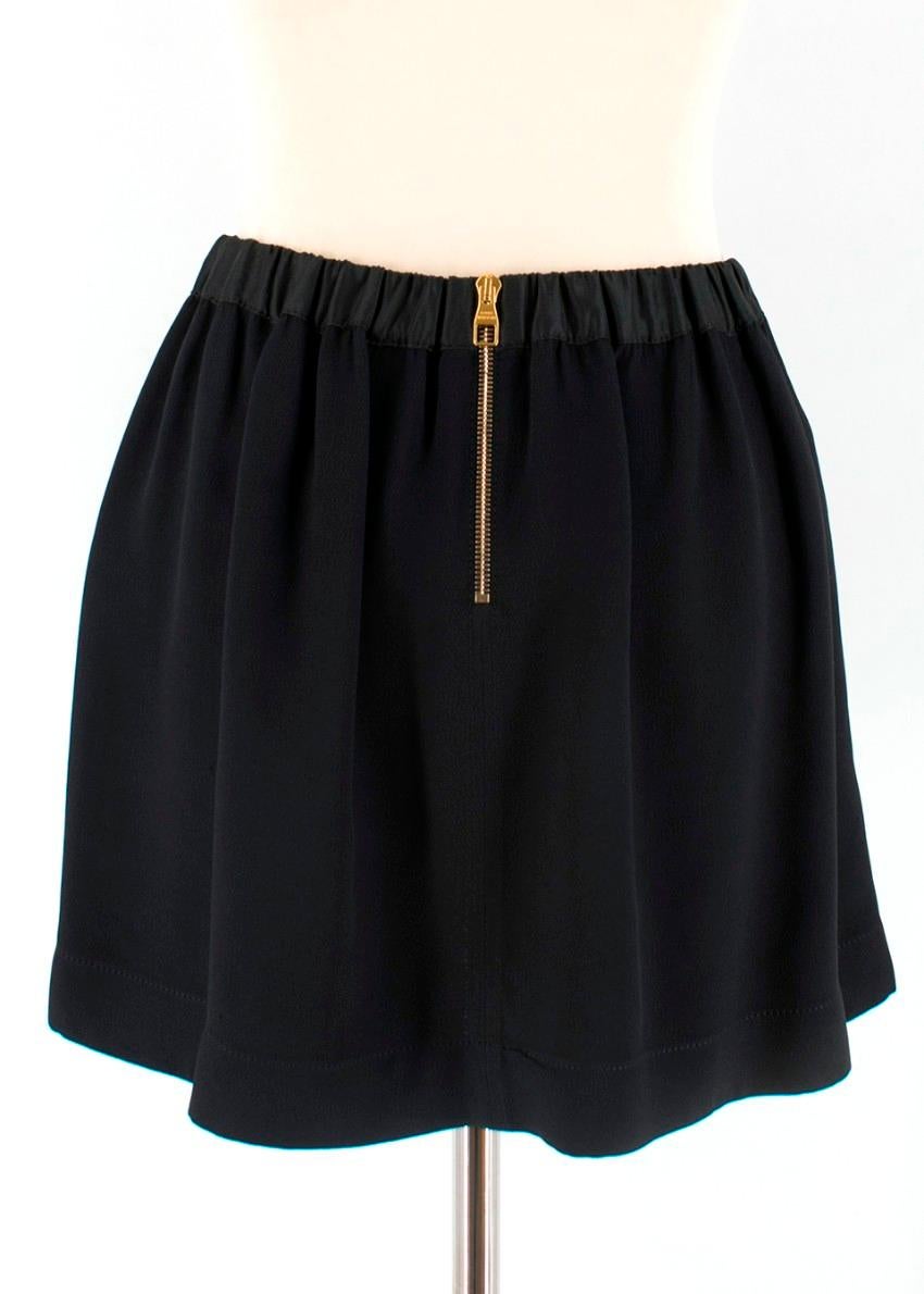 black embroidered skirt