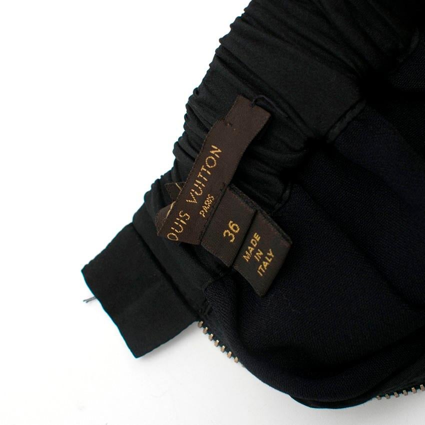 Louis Vuitton Black Embroidered Zip Up Mini Skirt 36 XS In Excellent Condition In London, GB