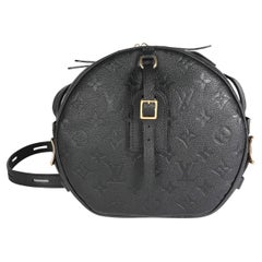 Louis Vuitton Black Empreinte Leather Boite Chapeau Souple MM