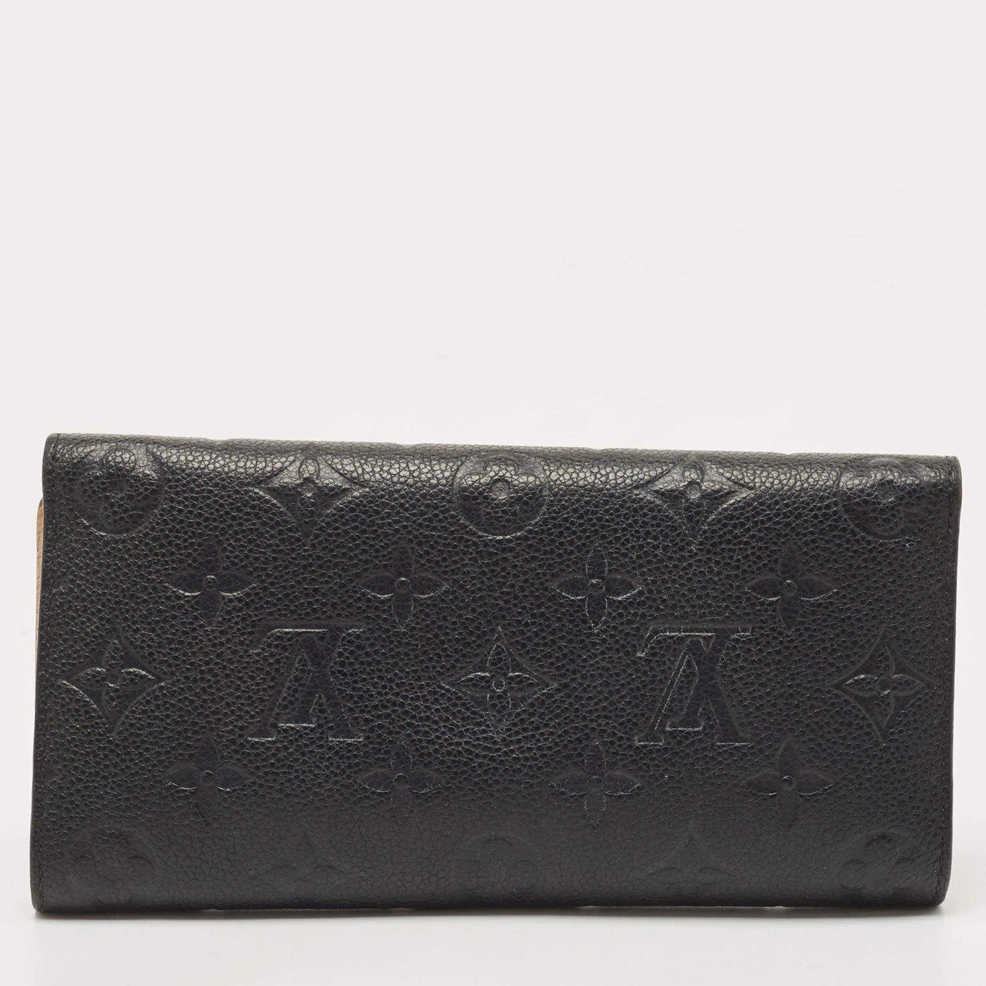 Louis Vuitton Black Empreinte Leather Josephine Wallet 6