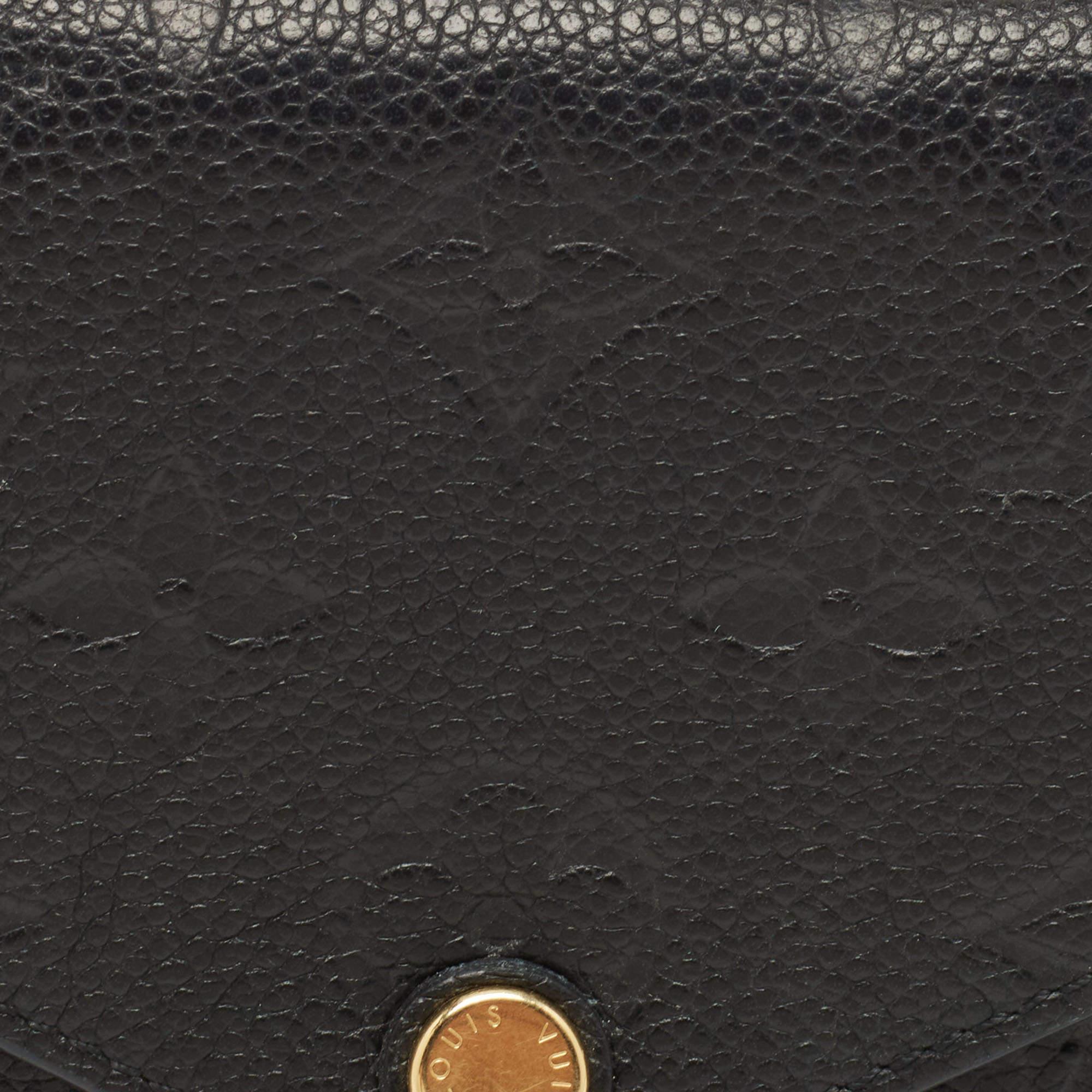 Louis Vuitton Black Empreinte Leather Josephine Wallet For Sale 9