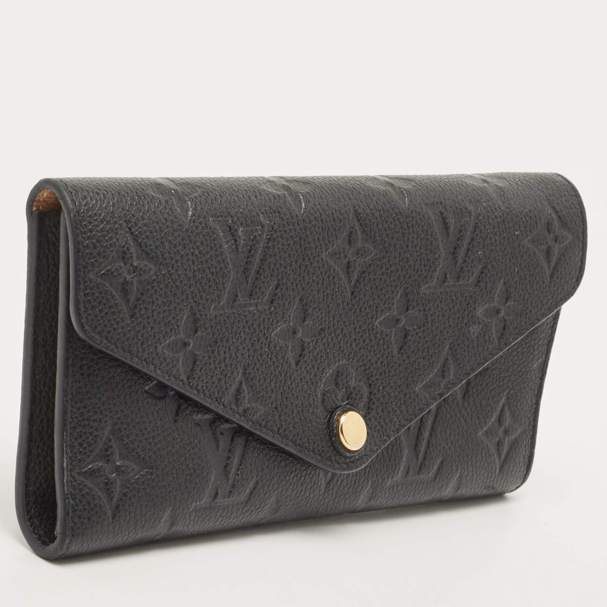 Louis Vuitton Black Empreinte Leather Josephine Wallet For Sale 10