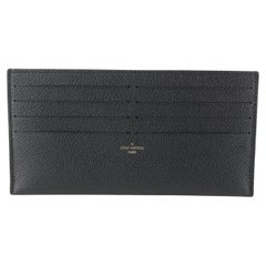 Louis Vuitton Black Empreinte Leather Long Card Holder Felicie Insert 5lk712s