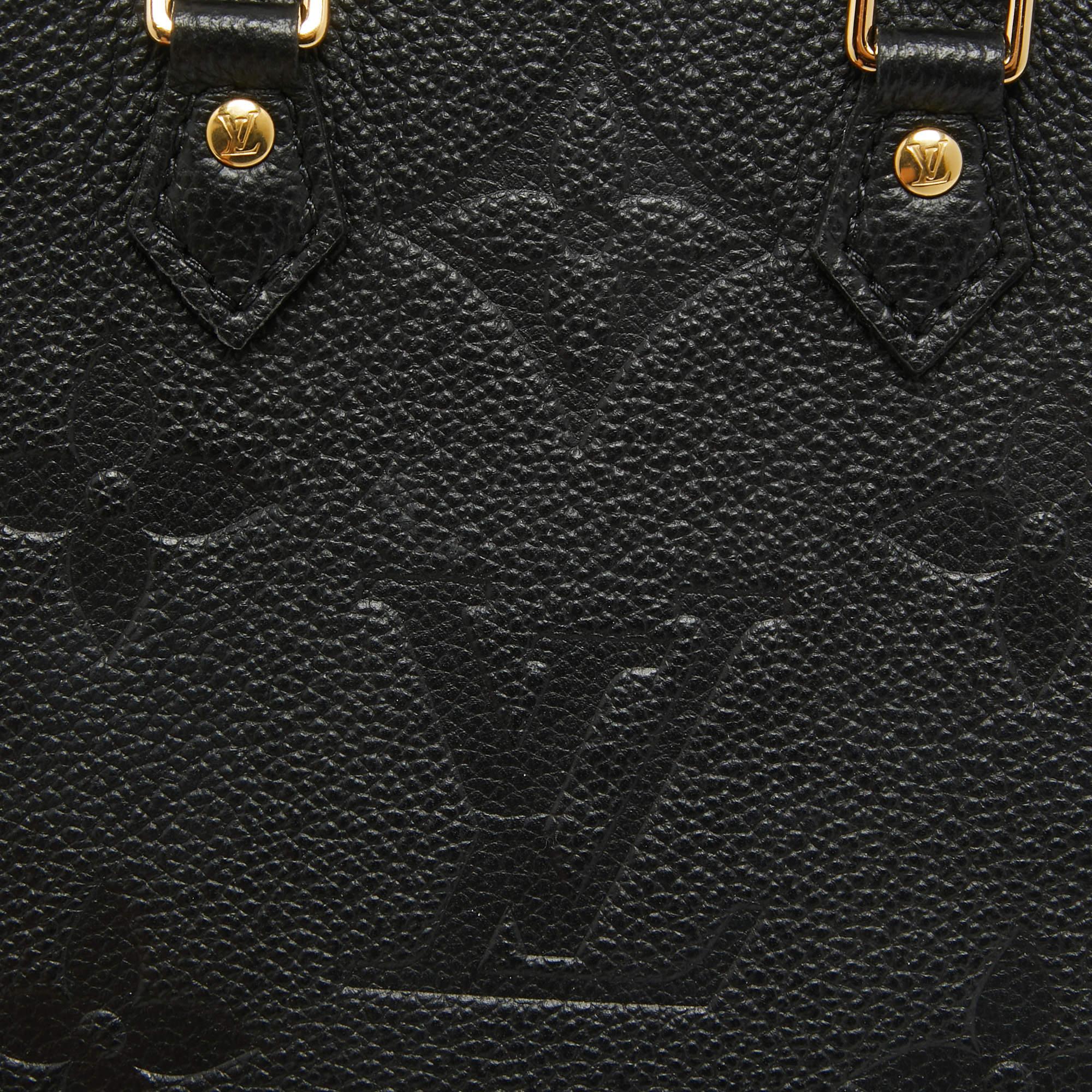 Louis Vuitton Black Empreinte Leather Petit Sac Plat Bag For Sale 6