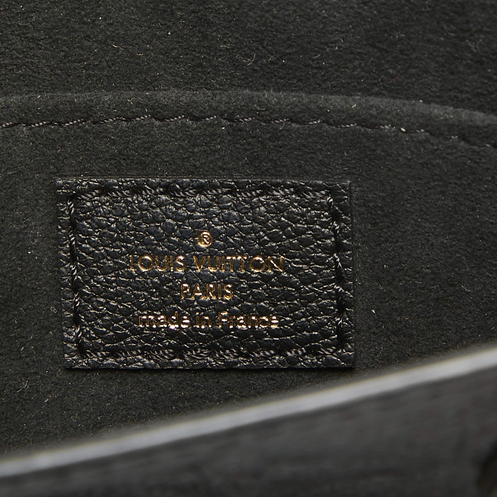 Louis Vuitton Black Empreinte Leather Petit Sac Plat Bag For Sale 2