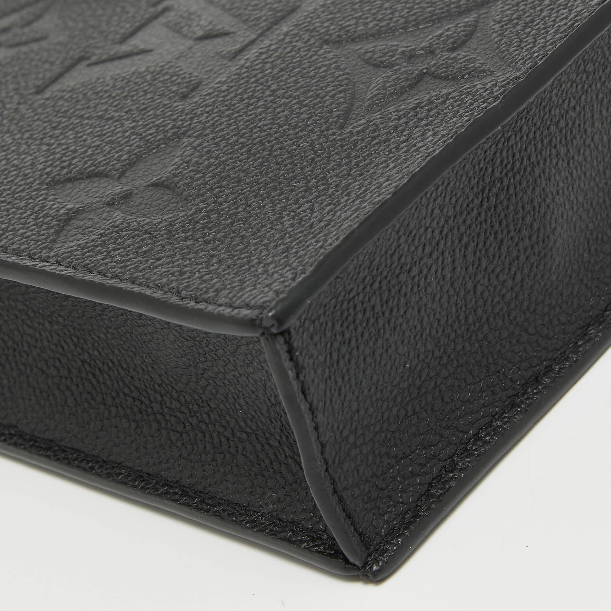 Louis Vuitton Black Empreinte Leather Petit Sac Plat Bag For Sale 4