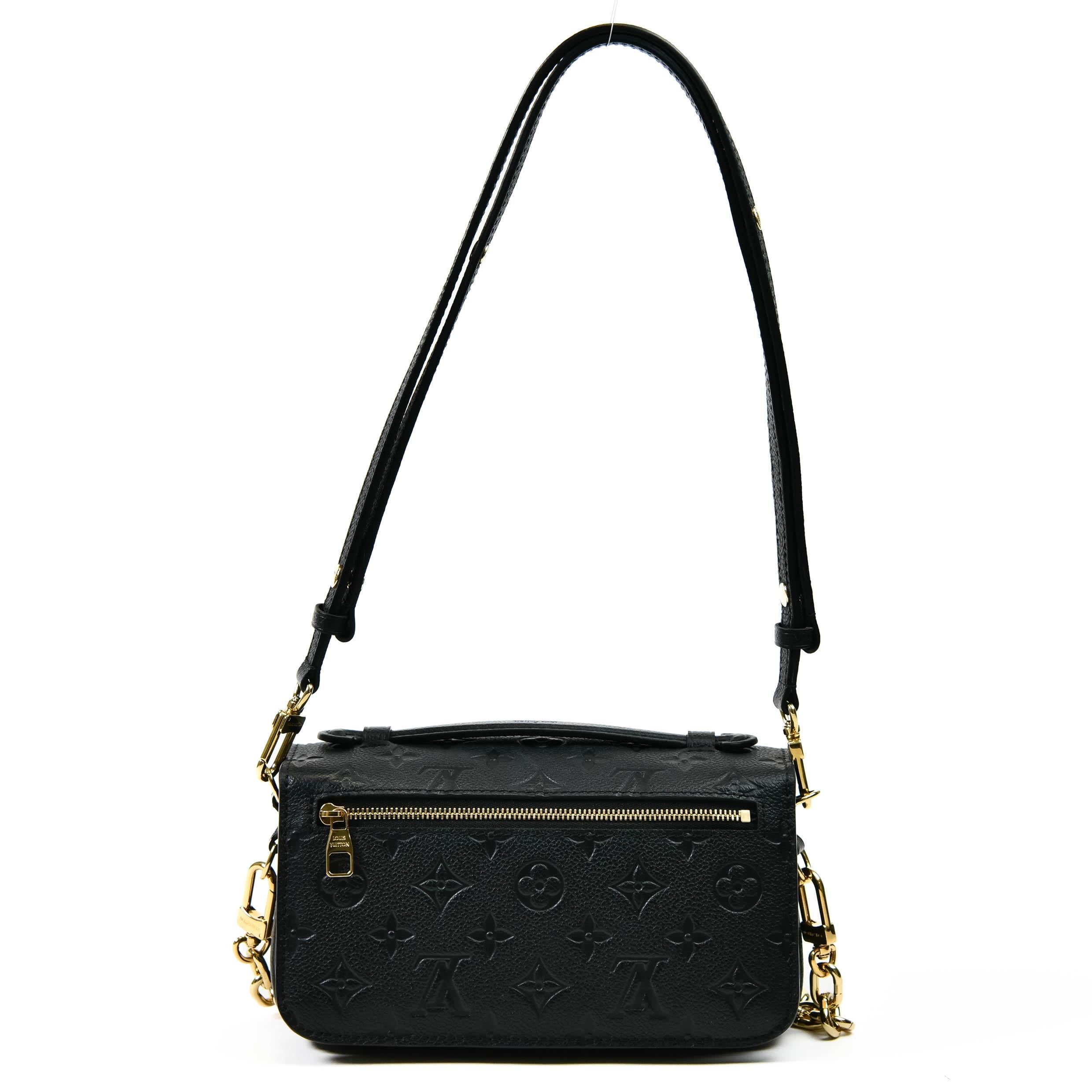 Louis Vuitton Black Empreinte Leather Pochette Métis East West 2