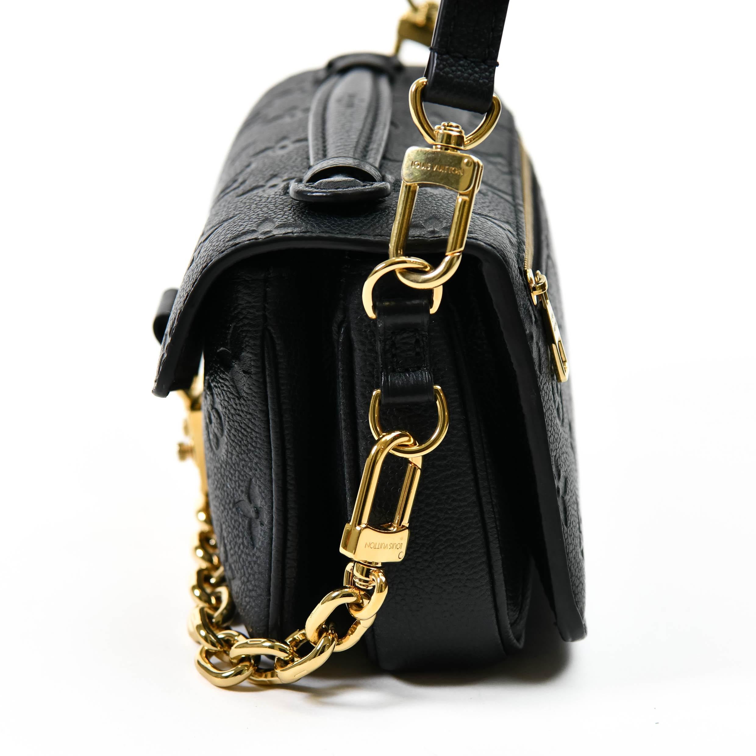 Louis Vuitton Black Empreinte Leather Pochette Métis East West 3