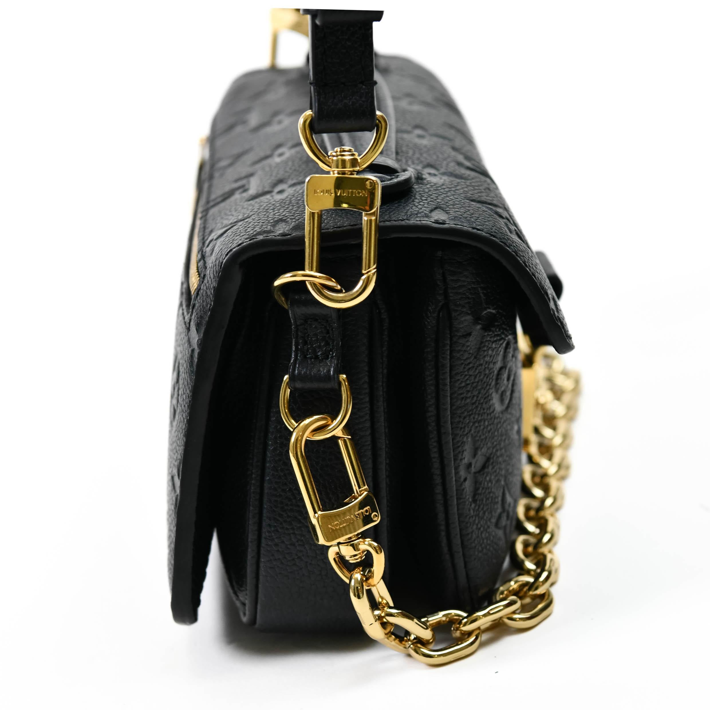 Louis Vuitton Black Empreinte Leather Pochette Métis East West 4