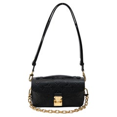 Louis Vuitton Black Empreinte Leather Pochette Métis East West