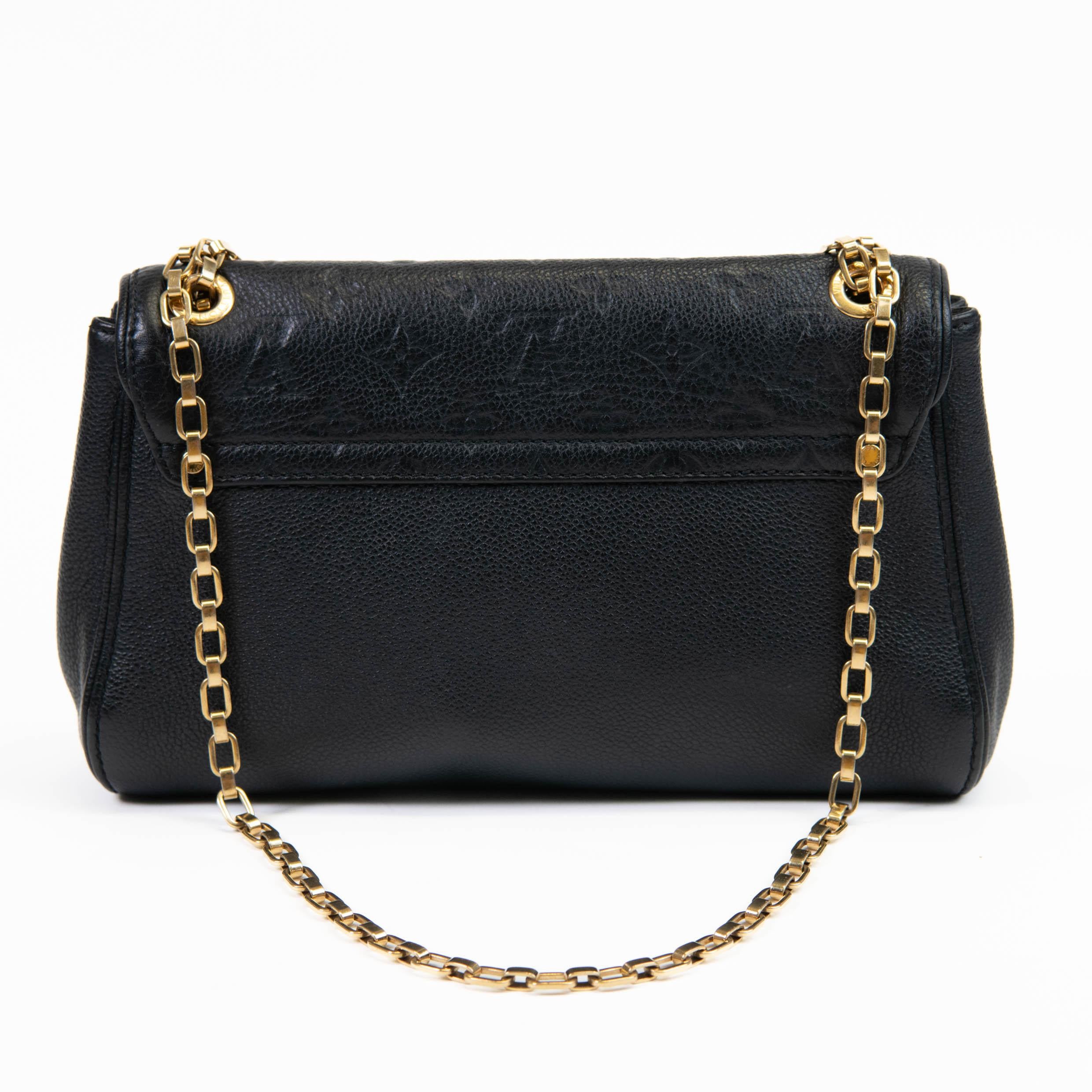 Louis Vuitton Black Empreinte Leather Saint Germain PM In Excellent Condition In Corona Del Mar, CA