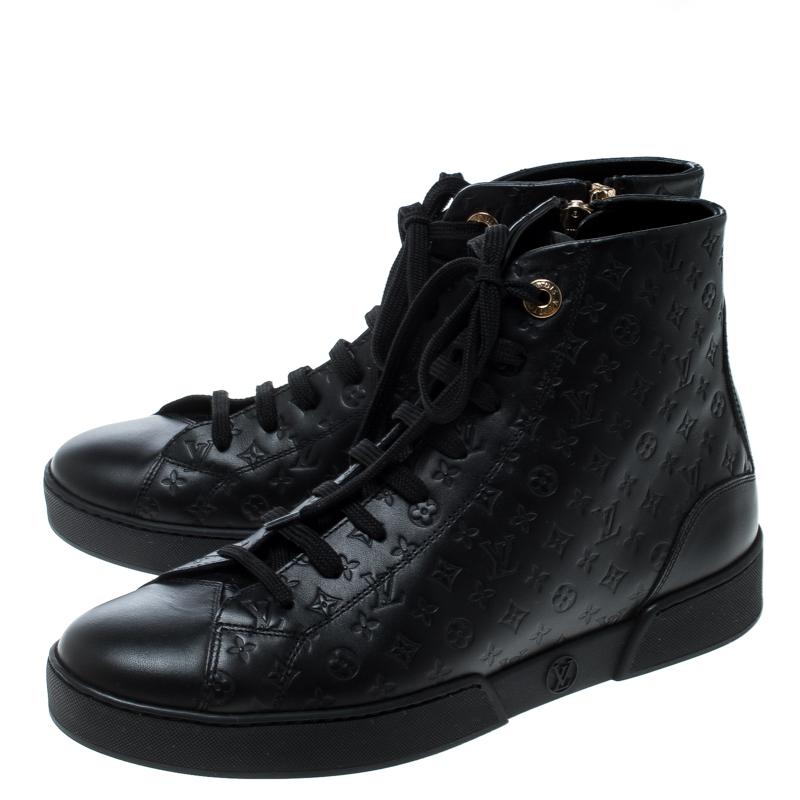 Louis Vuitton Black Empreinte Leather Stellar High Top Sneakers Size 37 ...