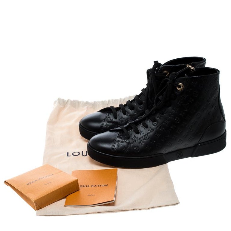 Stellar leather trainers Louis Vuitton Black size 38.5 IT in Leather -  30018193