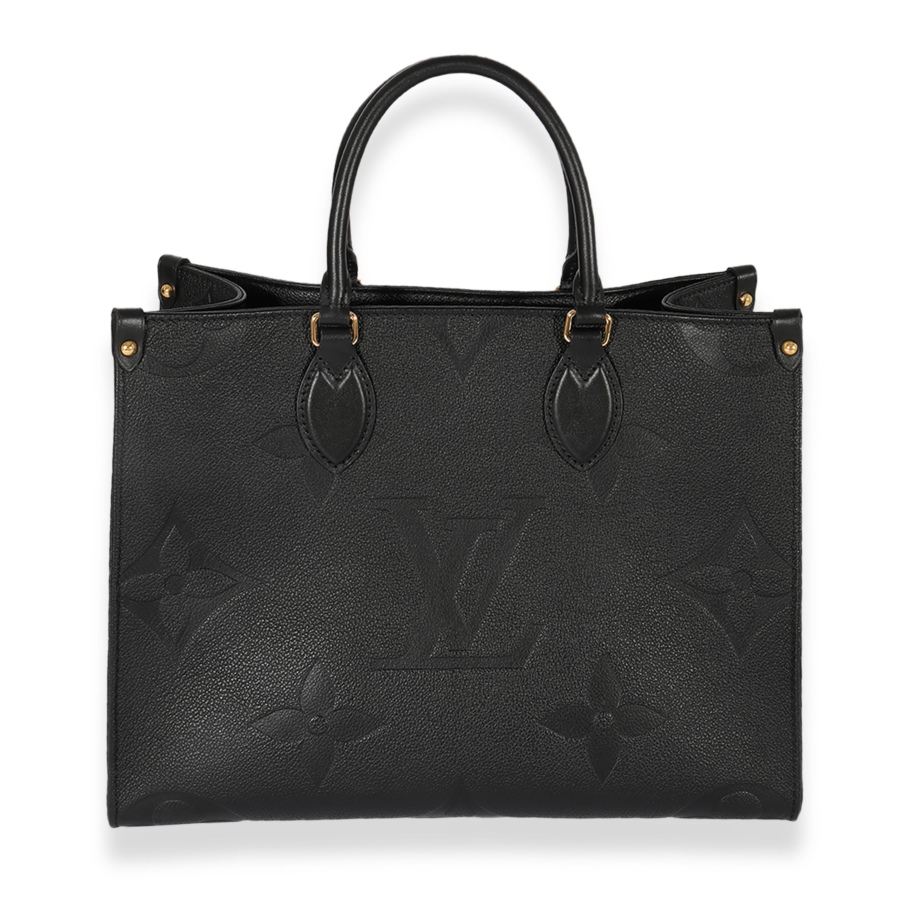 Women's Louis Vuitton Black Empreinte Monogram Giant Onthego MM