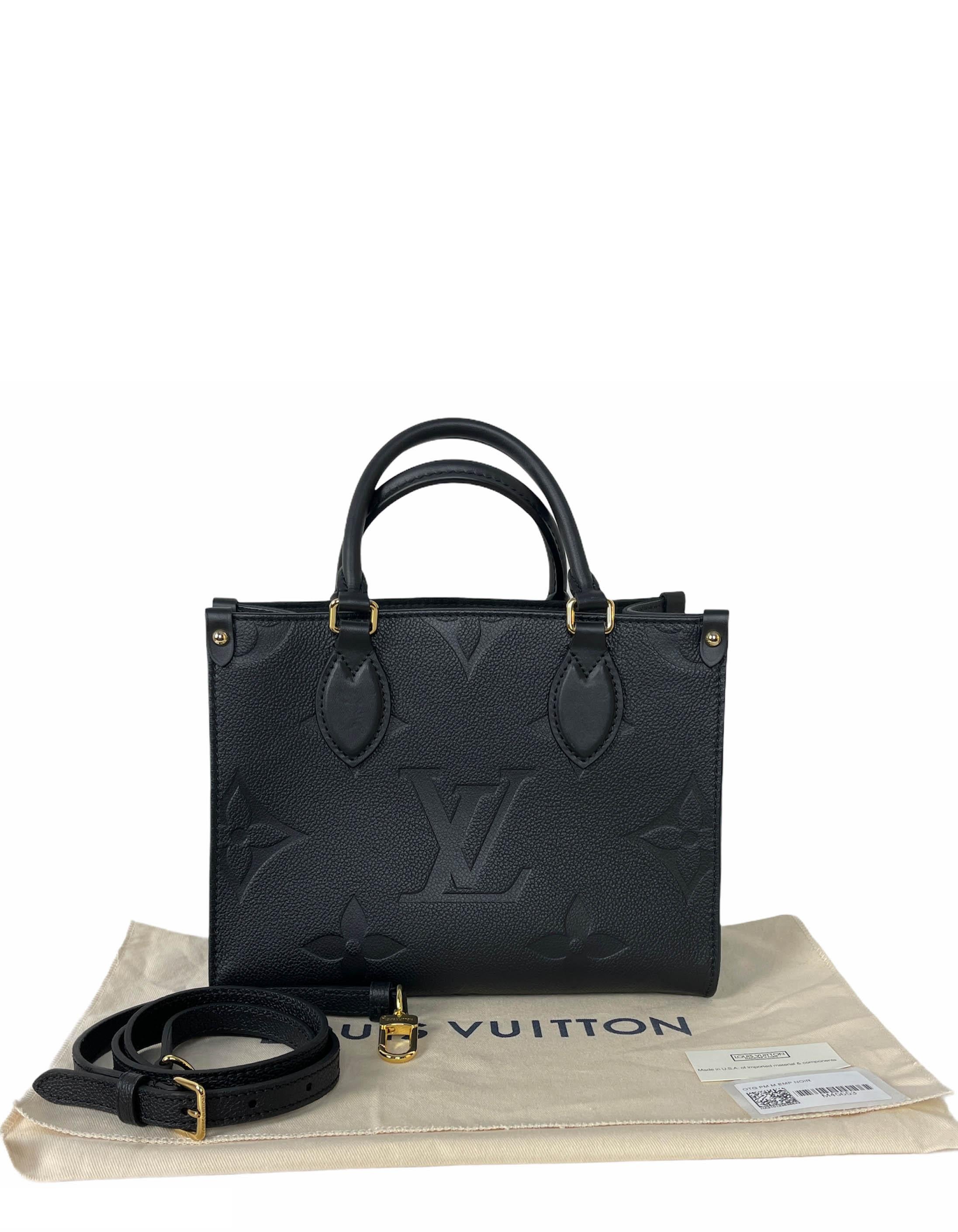 Louis Vuitton Black Empreinte Monogram Giant Onthego PM Crossbody Bag 3