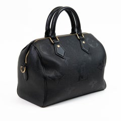 Louis Vuitton Negro Empreinte Monograma Piel Gigante Speedy Bandouliere 25