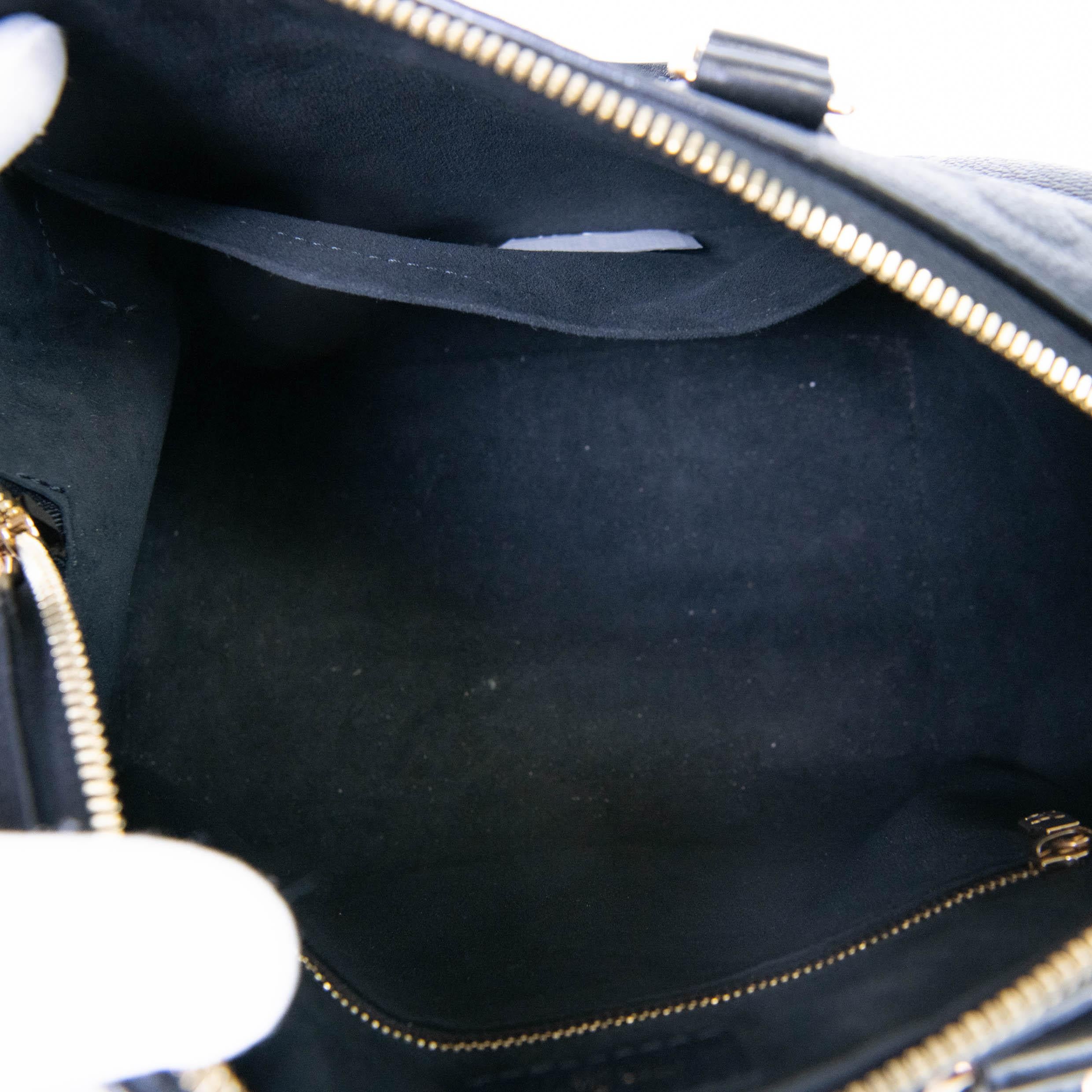 Louis Vuitton Black Empreinte Monogram Leather Giant Speedy Bandouliere 25 For Sale 3