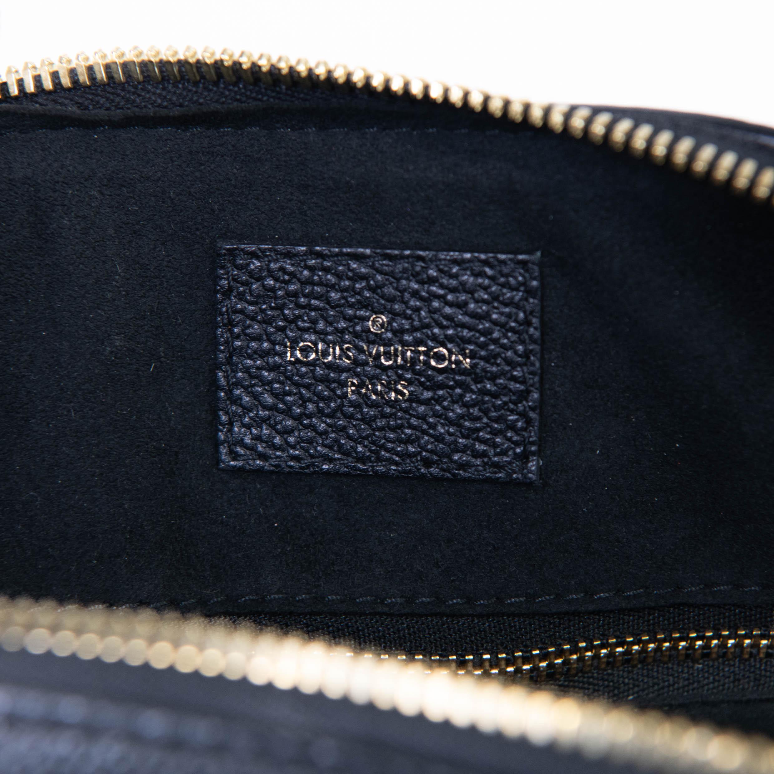 Louis Vuitton Black Empreinte Monogram Leather Giant Speedy Bandouliere 25 For Sale 4