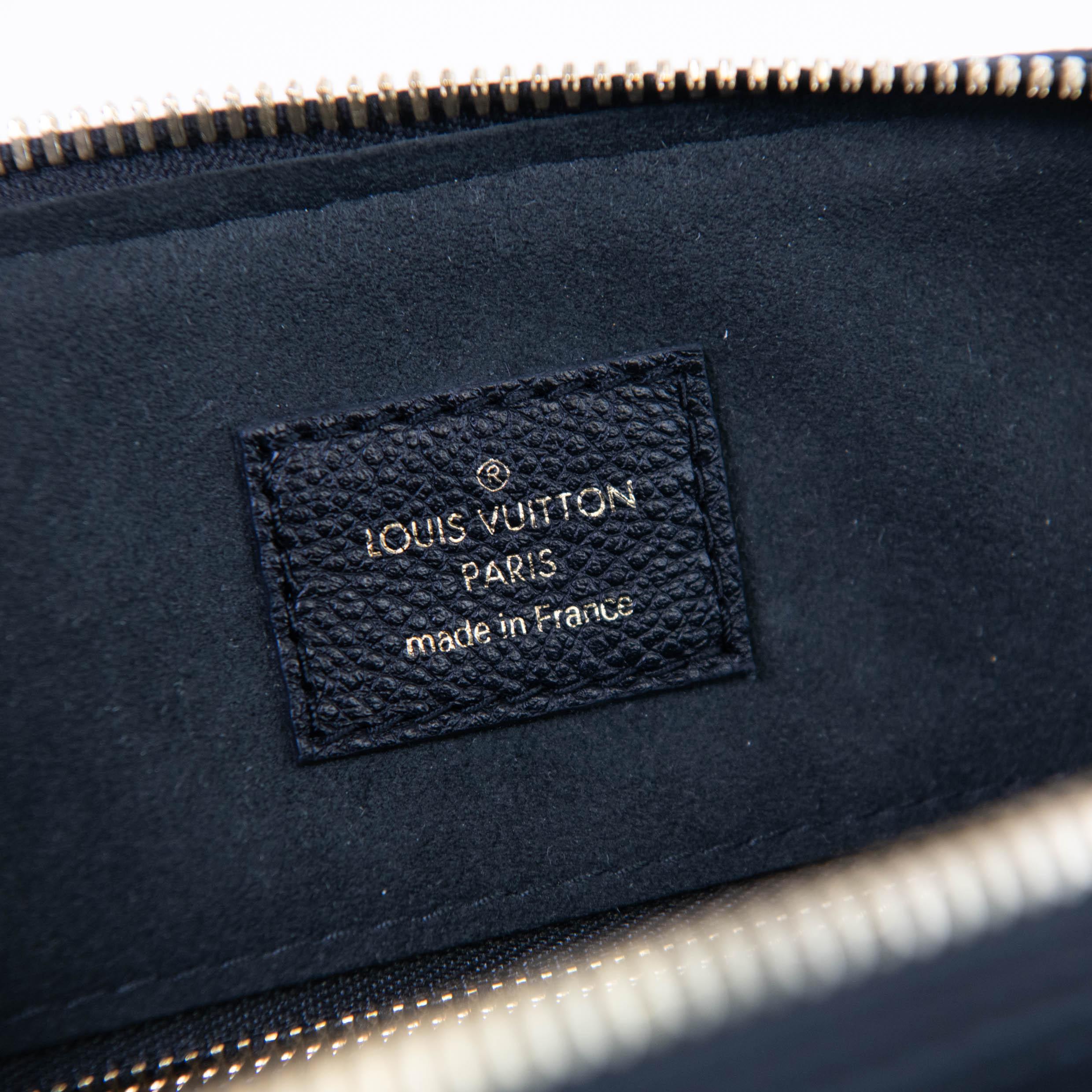 Louis Vuitton Black Empreinte Monogram Leather Giant Speedy Bandouliere 25 For Sale 5