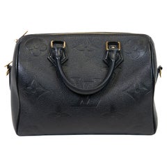 Louis Vuitton Black Empreinte Monogram Leather Giant Speedy Bandouliere 25