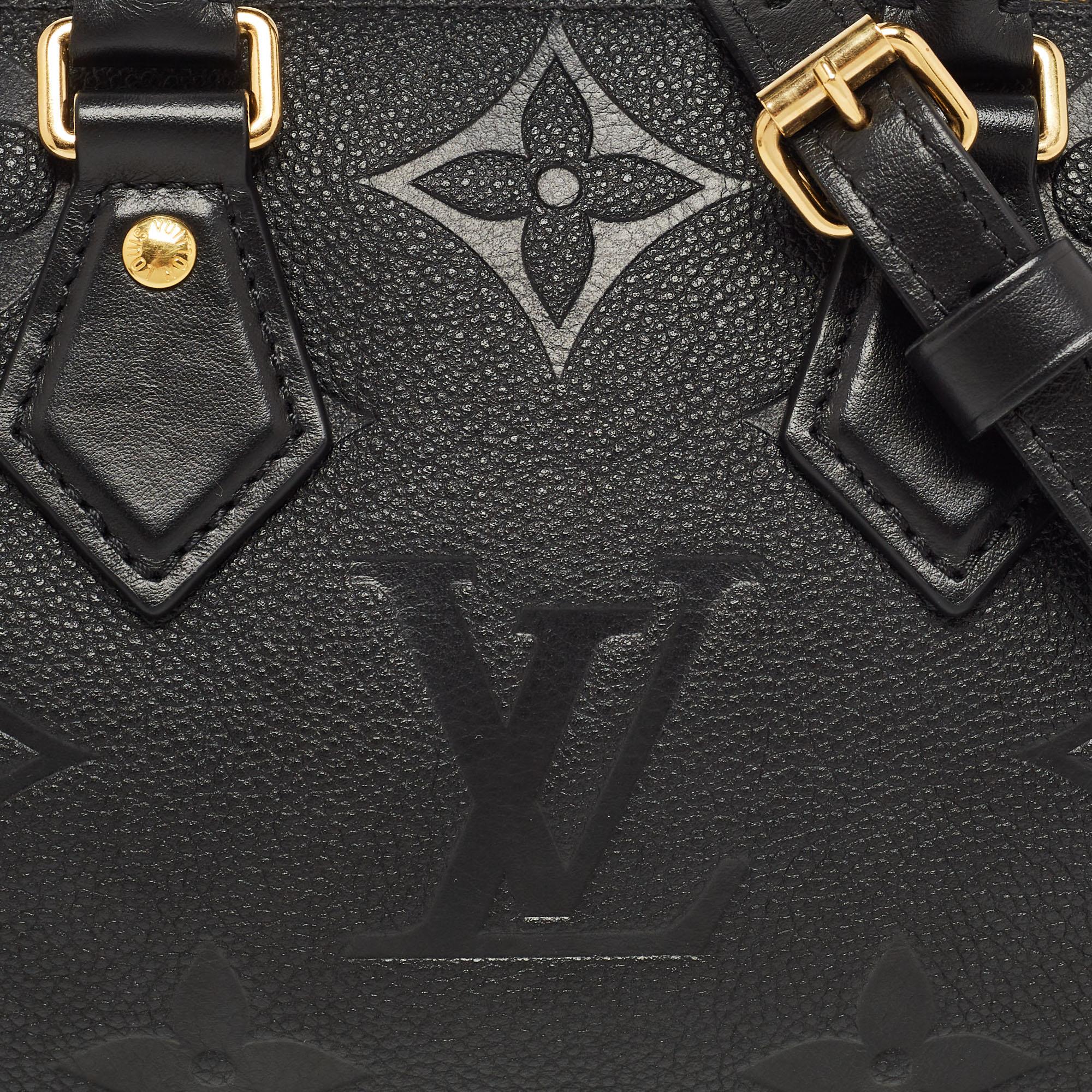 Louis Vuitton Black Empreinte Monogram Leather Speedy Bandouliere 20 Bag 5