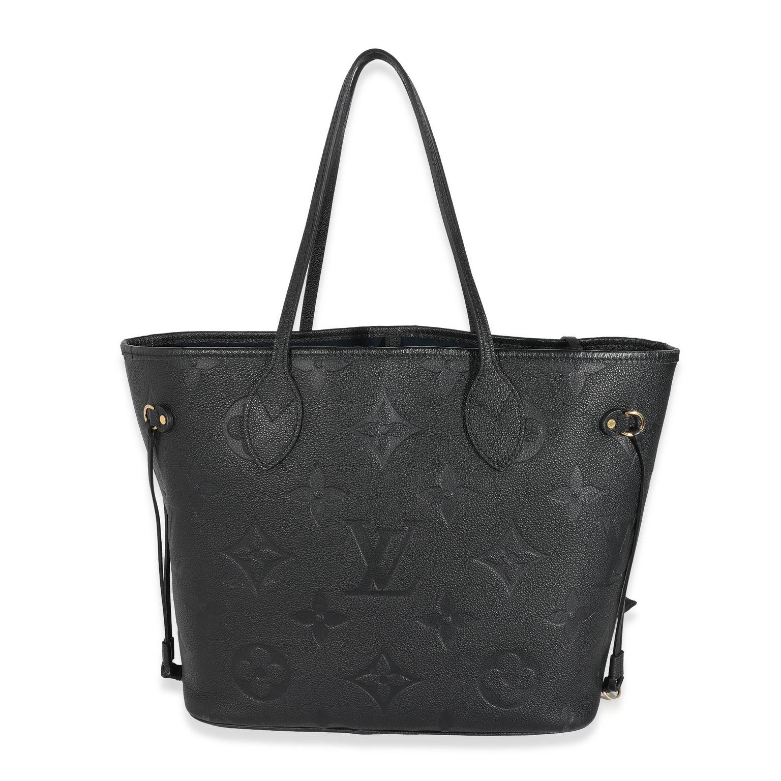 Louis Vuitton Black Empreinte Neverfull MM In Excellent Condition In New York, NY