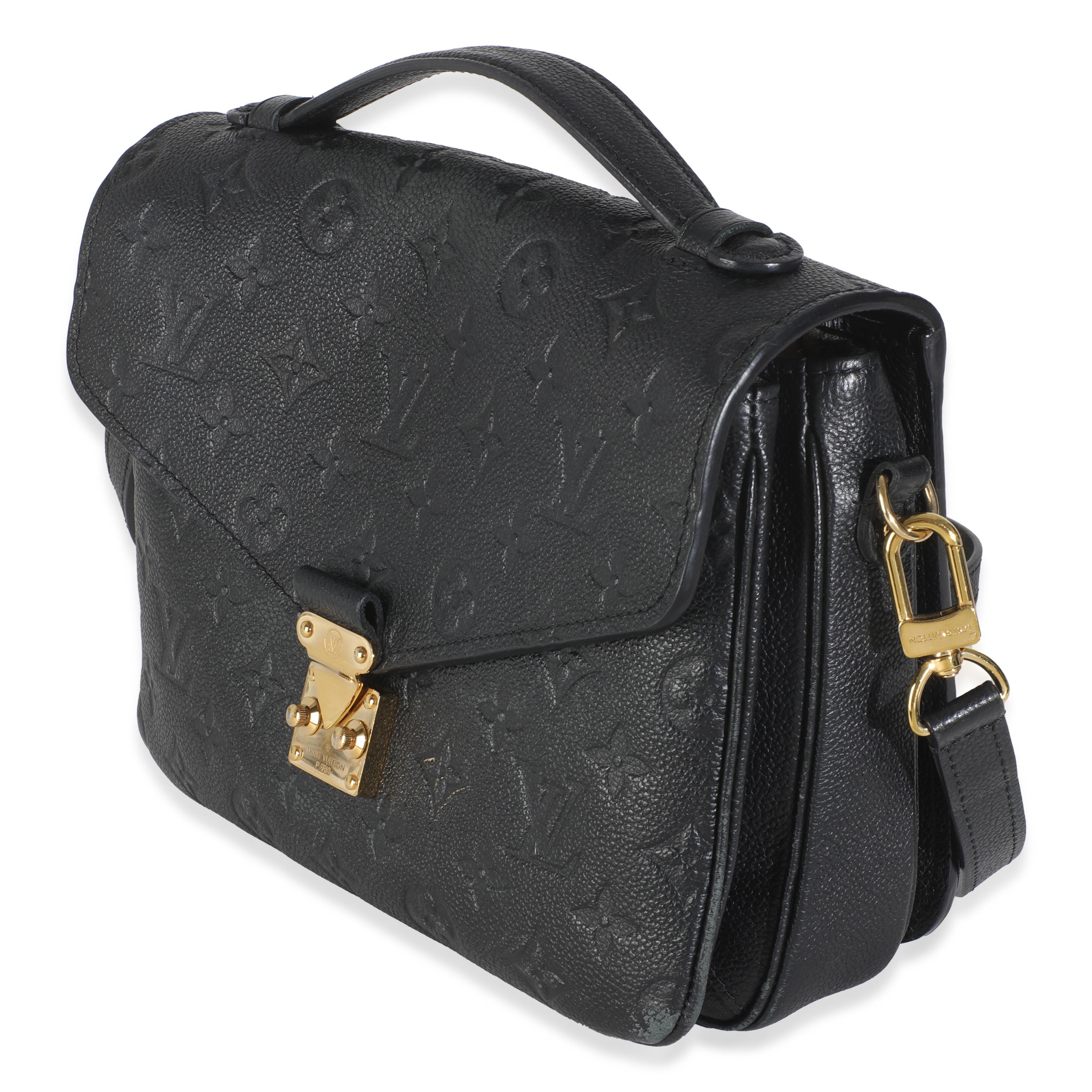 Women's or Men's Louis Vuitton Black Empreinte Pochette Metis For Sale