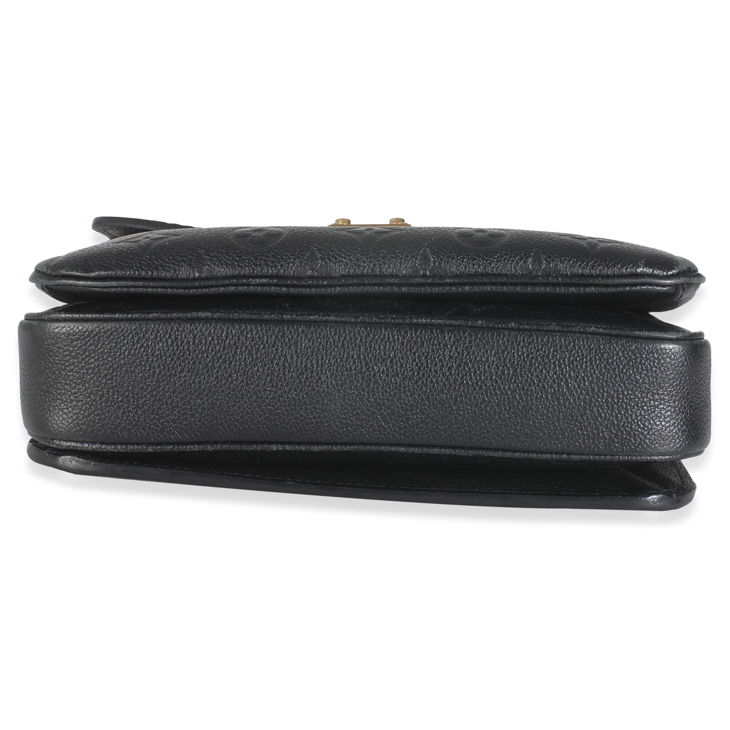 Louis Vuitton Black Empreinte Pochette Metis For Sale 3