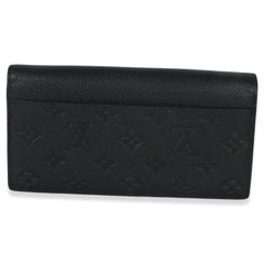 Louis Vuitton Black Empreinte Sarah Wallet