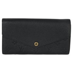 Louis Vuitton Black Empreinte Sarah Wallet