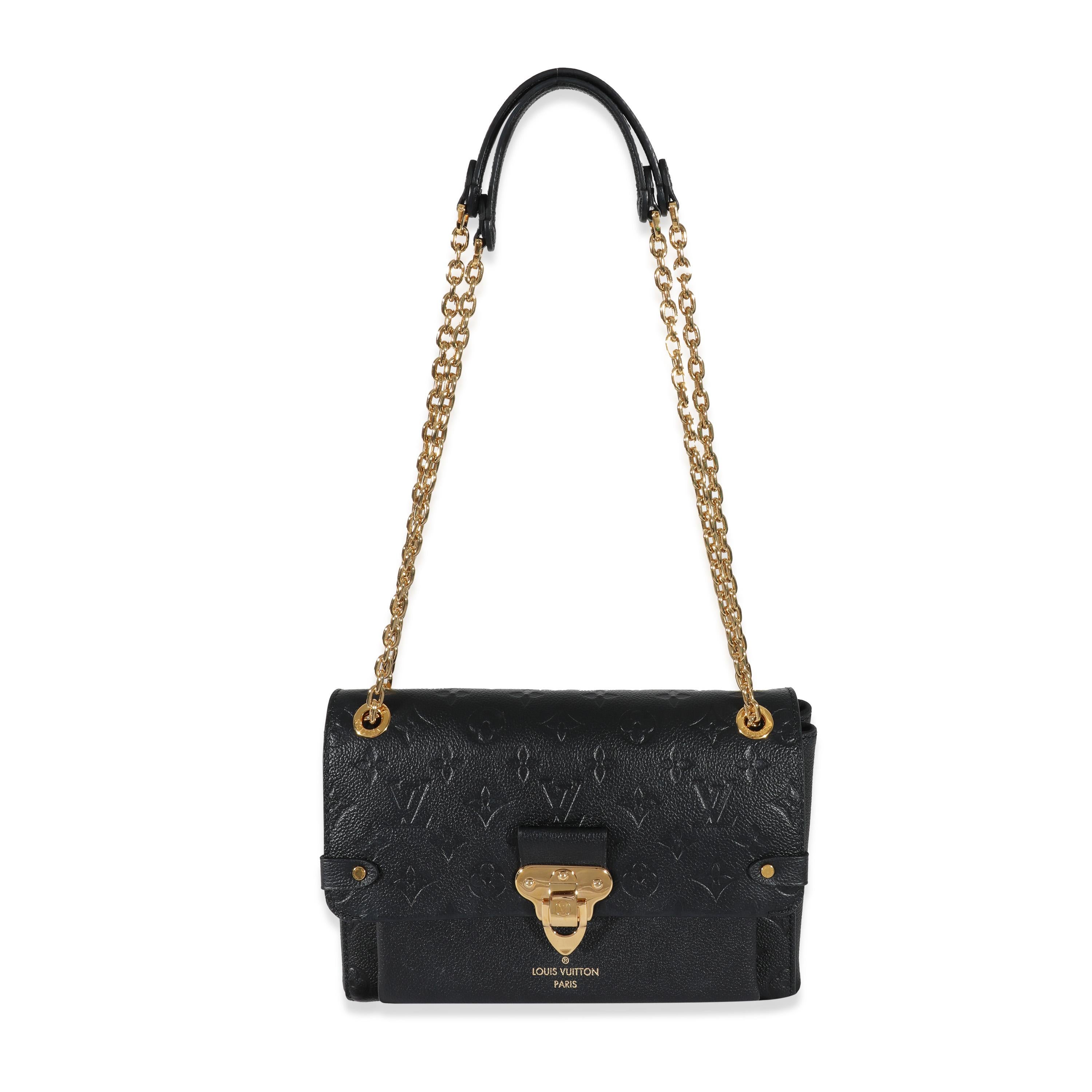 Listing Title: Louis Vuitton Black Empreinte Vavin PM
SKU: 130934
MSRP: 3100.00
Condition: Pre-owned 
Handbag Condition: Very Good
Condition Comments: Item is in very good condition with minor signs of wear. Exterior scuffing throughout body. Heavy