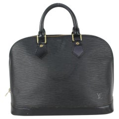 Louis Vuitton Black Epi Alma PM Bag 820lv4