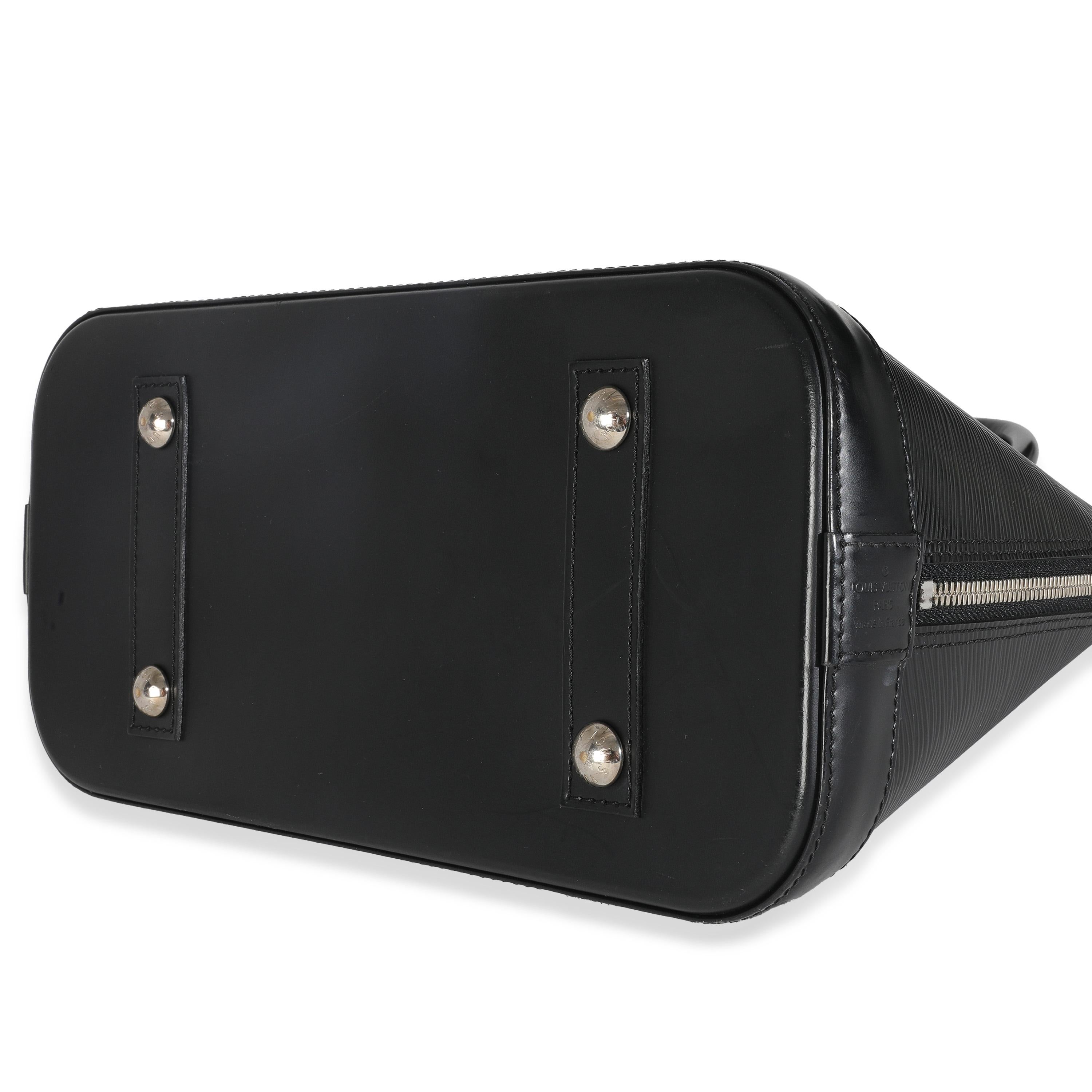 Louis Vuitton Black Epi Alma PM For Sale 1