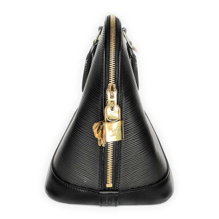 Louis Vuitton // Black Epi Patent Leather Alma PM Handbag – VSP