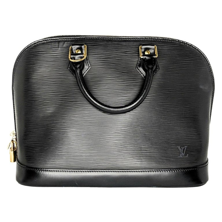 Louis Vuitton Black EPI Alma PM Handbag Satchel at 1stDibs