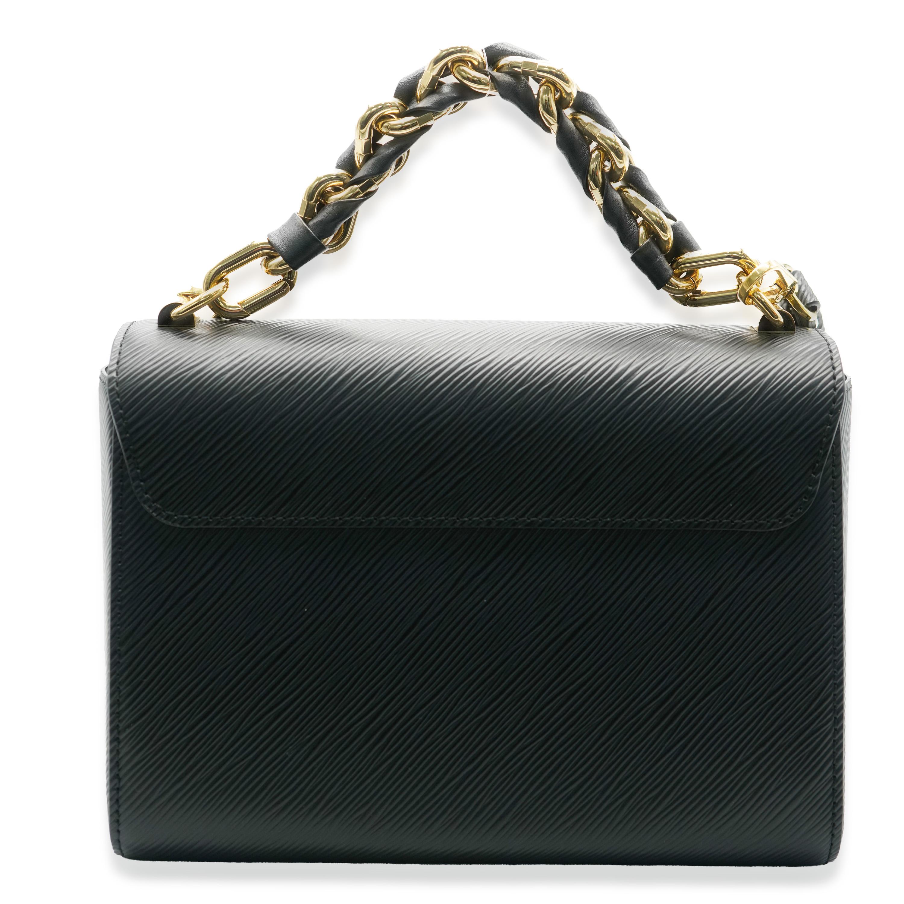 Women's or Men's Louis Vuitton Black Epi Braided Handle Twist MM For Sale