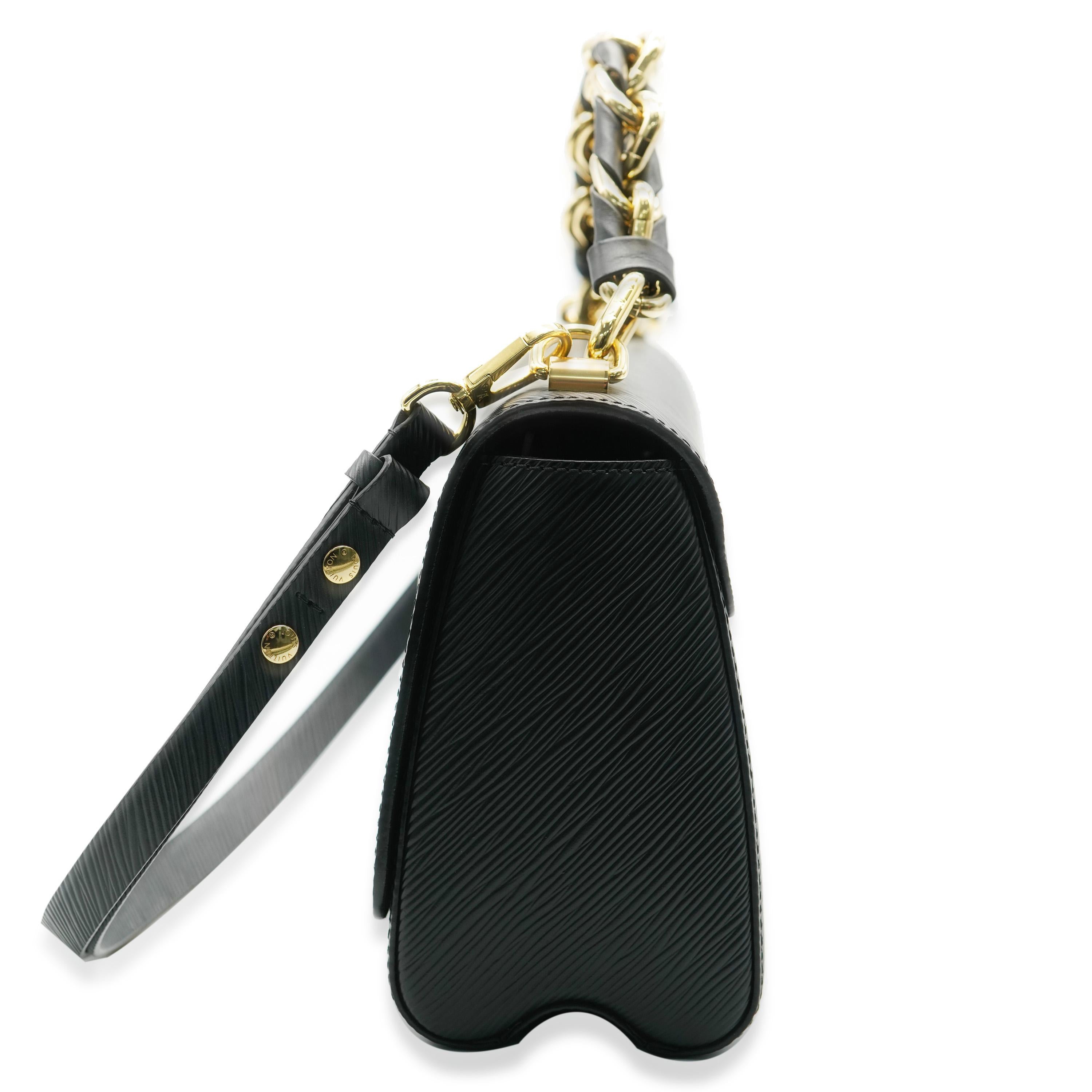 Louis Vuitton Black Epi Braided Handle Twist MM For Sale 2