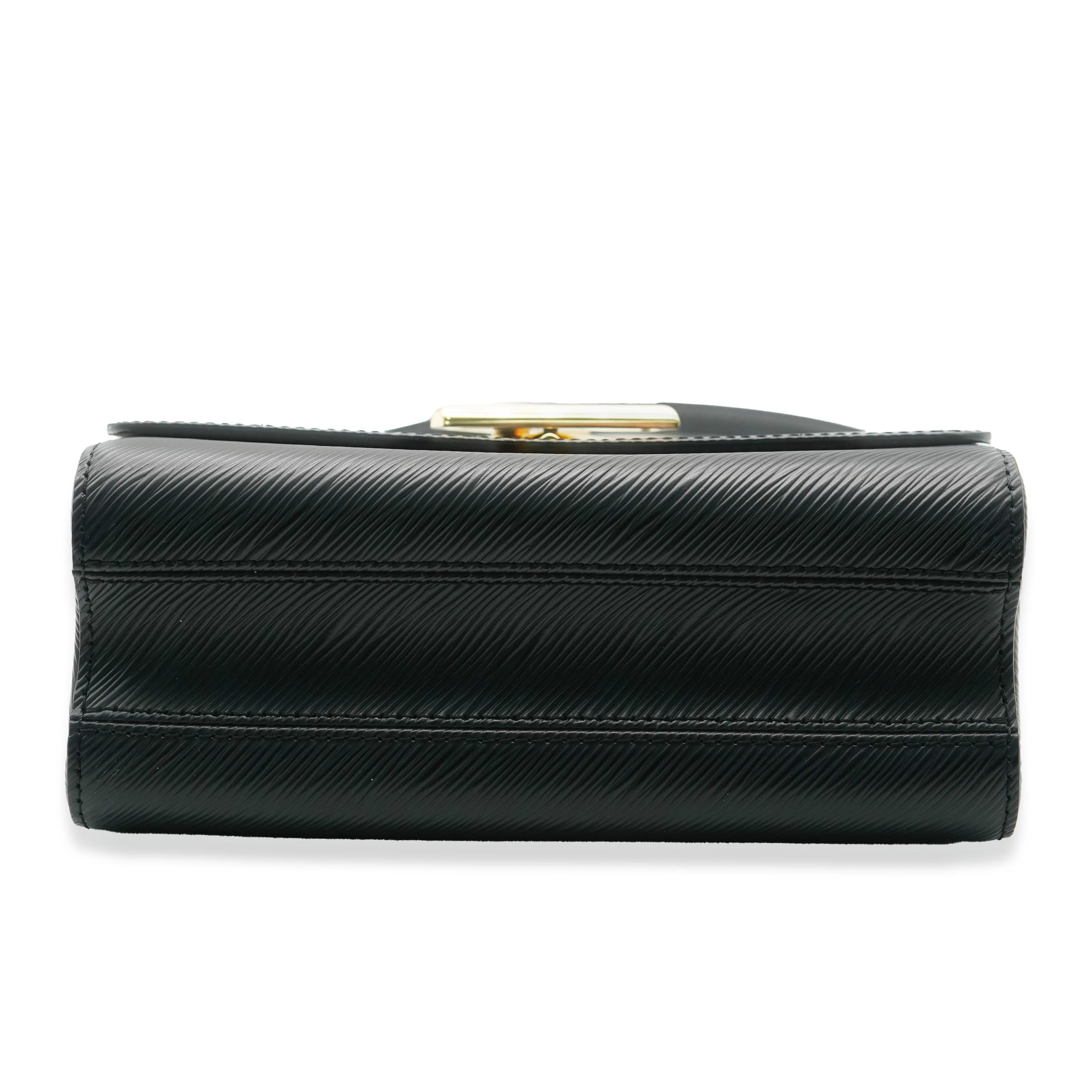 Louis Vuitton Black Epi Braided Handle Twist MM For Sale 4