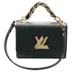 Louis Vuitton Black Epi Braided Handle Twist MM
