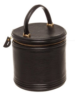 Louis Vuitton Black Epi Cannes Case Bucket Bag with material epi leather