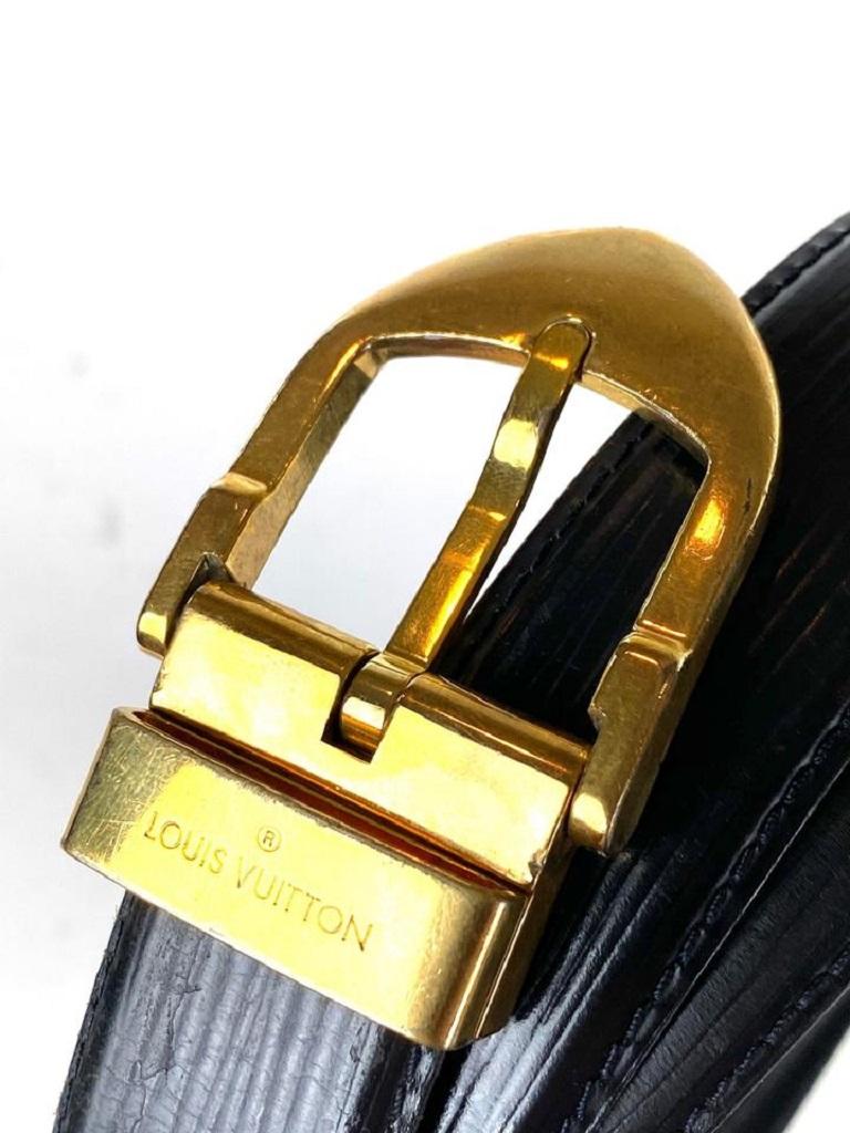 Louis Vuitton Black Epi Ceinture 6la529 Belt For Sale 1